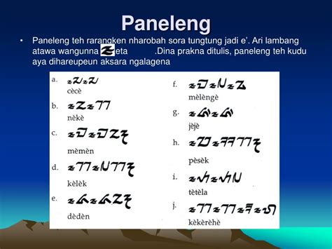 Aksara Sunda Paneleng